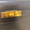 エルメス HERMES ケリー32 外縫い 〇U刻 ブラック/GD金具 アルデンヌ レディース ハンドバッグ