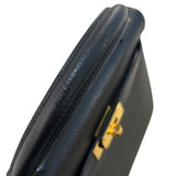 エルメス HERMES ケリー32 外縫い 〇U刻 ブラック/GD金具 アルデンヌ レディース ハンドバッグ