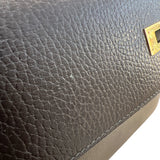 エルメス HERMES ケリー32 外縫い 〇U刻 ブラック/GD金具 アルデンヌ レディース ハンドバッグ