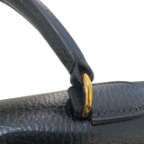 エルメス HERMES ケリー32 外縫い 〇U刻 ブラック/GD金具 アルデンヌ レディース ハンドバッグ