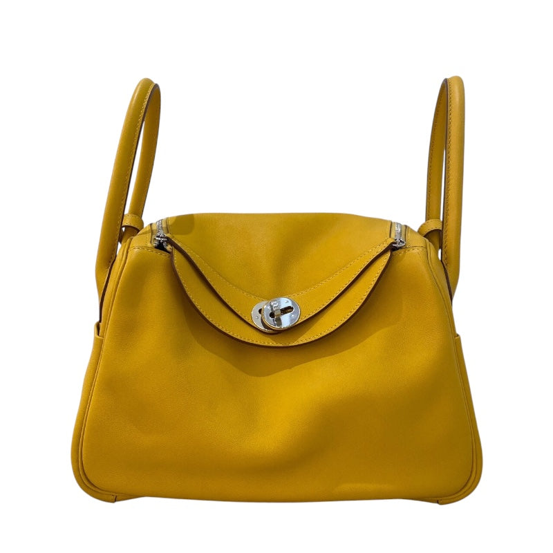 エルメス HERMES リンディ26　トレサージュ C刻印 ジョーヌアンブル/SV金具 スイフト レディース ショルダーバッグ