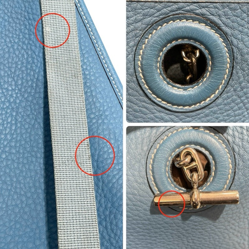 エルメス HERMES ヴェスパPM □A刻 ブルージーン　シルバー金具 トリヨンクレマンス ユニセックス ショルダーバッグ