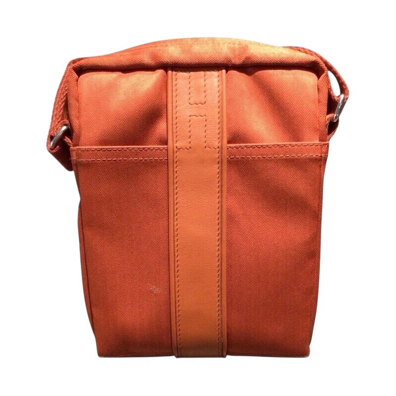 エルメス HERMES アカプルコ バンドリエール PM オレンジ シルバー金具 トワル ユニセックス ショルダーバッグ