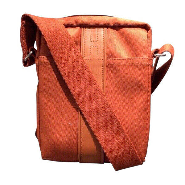 エルメス HERMES アカプルコ バンドリエール PM オレンジ シルバー金具 トワル ユニセックス ショルダーバッグ