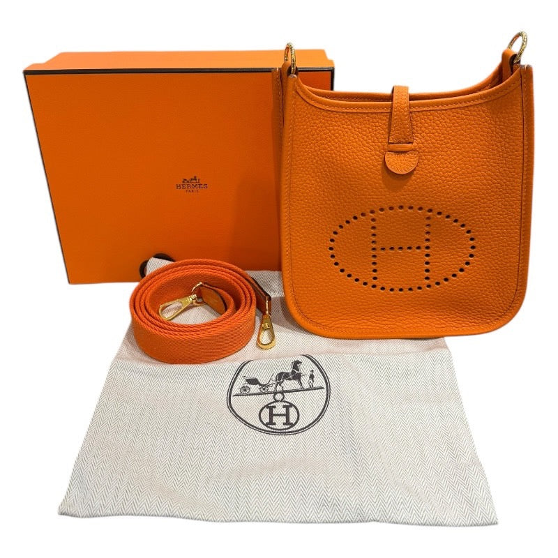 エルメス HERMES エヴリンTPM B刻 オレンジ　ゴールド金具 トリヨンクレマンス ユニセックス ショルダーバッグ
