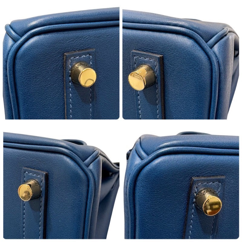 エルメス HERMES バーキン25 U刻 ブルータラサ　ゴ―ルド金具 スイフト レディース ハンドバッグ