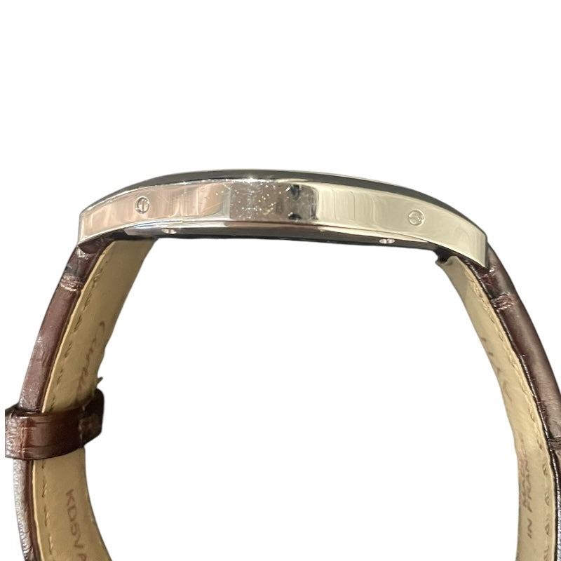 カルティエ Cartier トーチュMM W1556363 18Kホワイトゴールド/革ベルト メンズ 腕時計