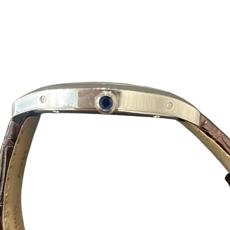 カルティエ Cartier トーチュMM W1556363 18Kホワイトゴールド/革ベルト メンズ 腕時計