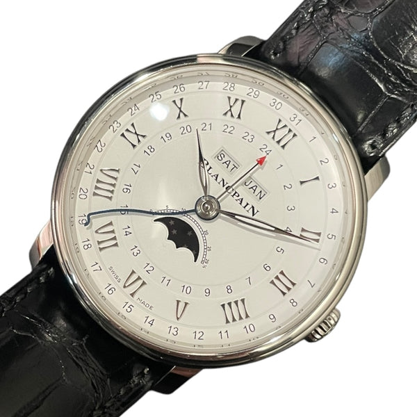 ブランパン BLANCPAIN ヴィルレカンティエ 6676-1127-55B ステンレススティール/革ベルト メンズ 腕時計