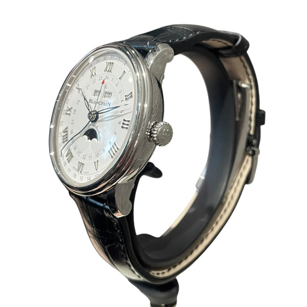 ブランパン BLANCPAIN ヴィルレカンティエ 6676-1127-55B ステンレススティール/革ベルト メンズ 腕時計