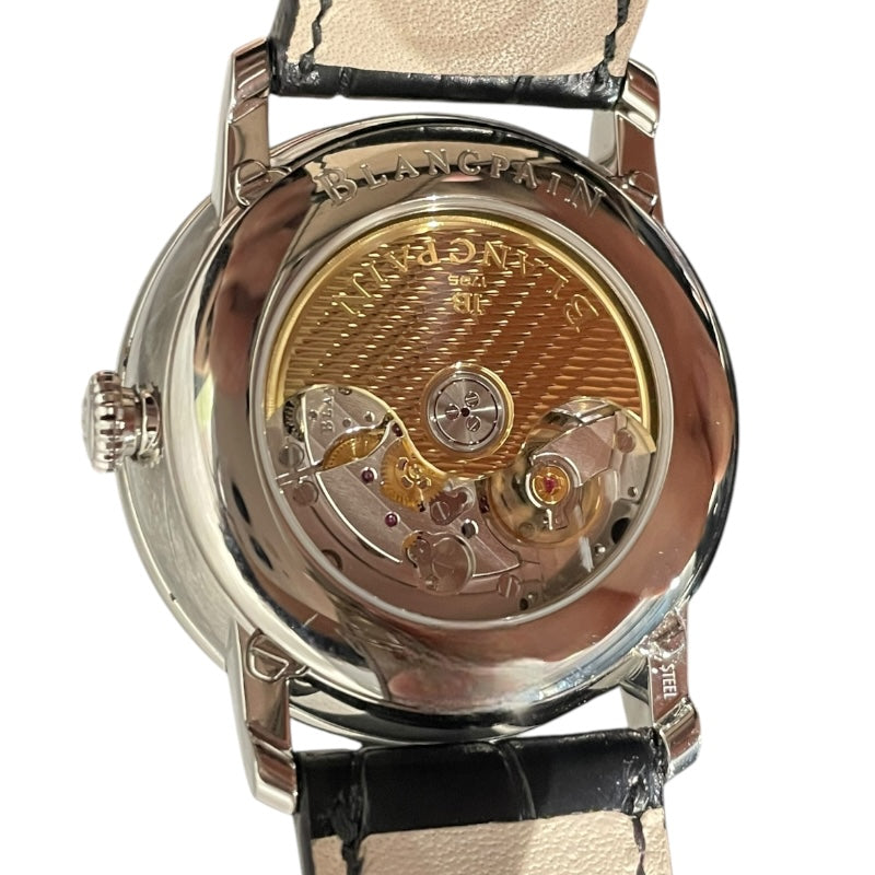 ブランパン BLANCPAIN ヴィルレカンティエ 6676-1127-55B ステンレススティール/革ベルト メンズ 腕時計