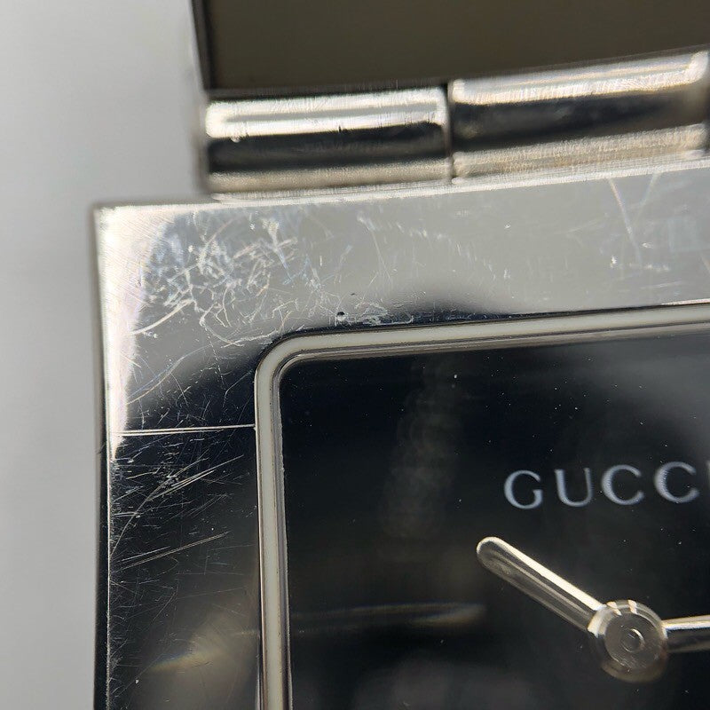 グッチ GUCCI スクエアウォッチ 600J ブラック SS レディース 腕時計
