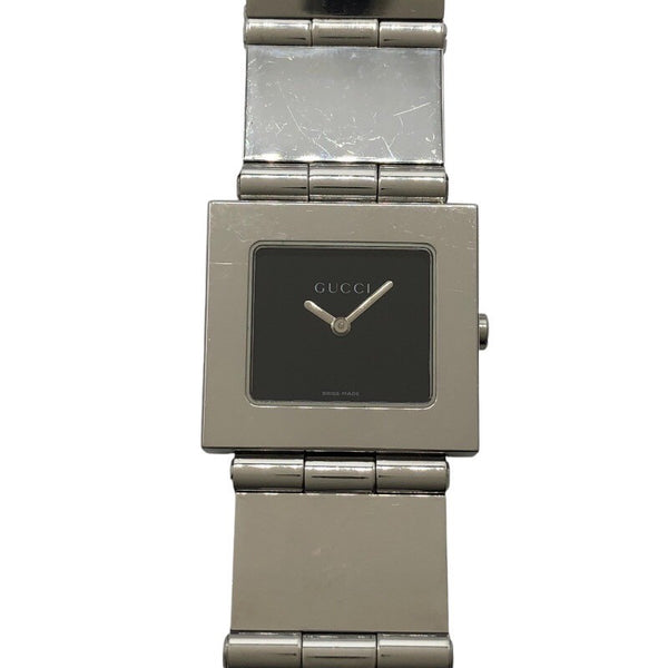 グッチ GUCCI スクエアウォッチ 600J ブラック SS レディース 腕時計