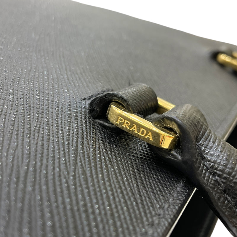 プラダ PRADA サフィアーノ 2WAYハンドバッグ 1BA337 ブラック サフィアーノレザー レディース ハンドバッグ