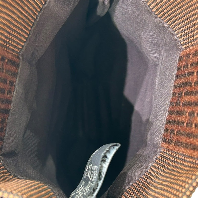 エルメス HERMES エールラインポシェット ブラウン ナイロンキャンバス ユニセックス ショルダーバッグ