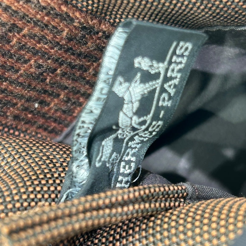 エルメス HERMES エールラインポシェット ブラウン ナイロンキャンバス ユニセックス ショルダーバッグ