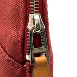 エルメス HERMES ボリードポーチ25 ボルドー シルバー金具 トワル レディース ポーチ