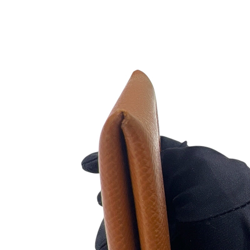 エルメス HERMES カルヴィ □Q刻（2013年） ゴールド エプソン レディース カードケース