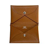 エルメス HERMES カルヴィ □Q刻（2013年） ゴールド エプソン レディース カードケース