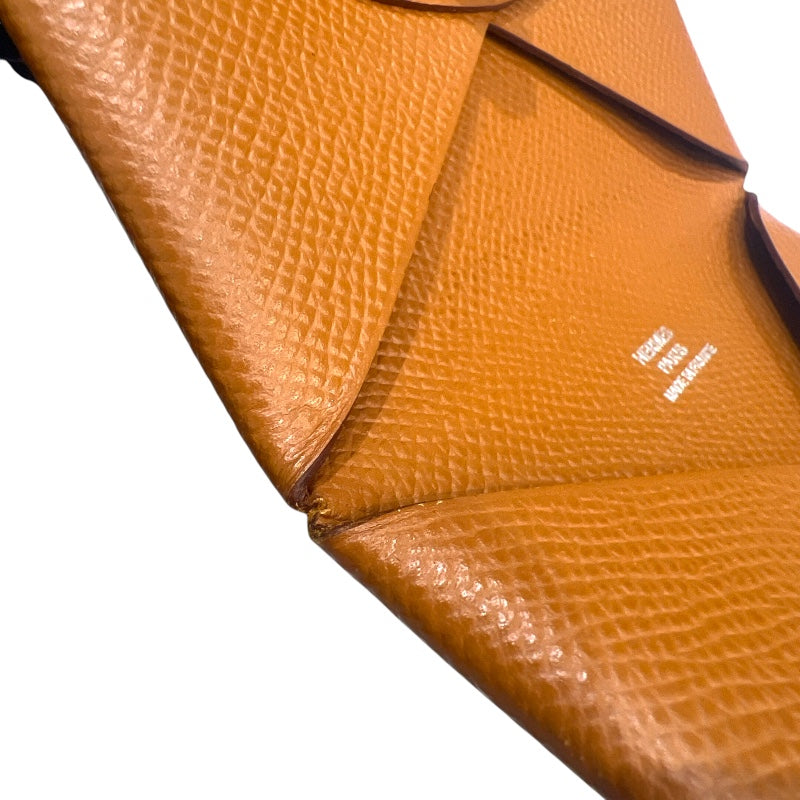 エルメス HERMES カルヴィ □Q刻（2013年） ゴールド エプソン レディース カードケース