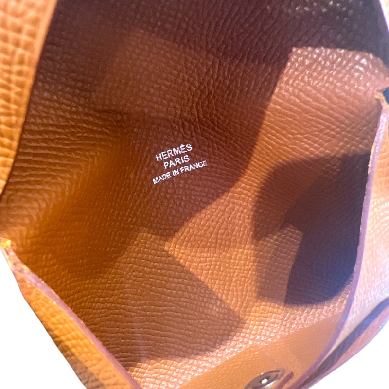 エルメス HERMES カルヴィ □Q刻（2013年） ゴールド エプソン レディース カードケース