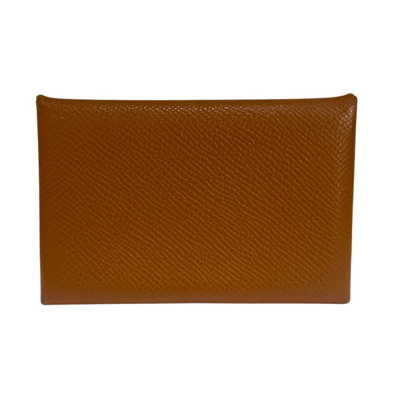 エルメス HERMES カルヴィ □Q刻（2013年） ゴールド エプソン レディース カードケース