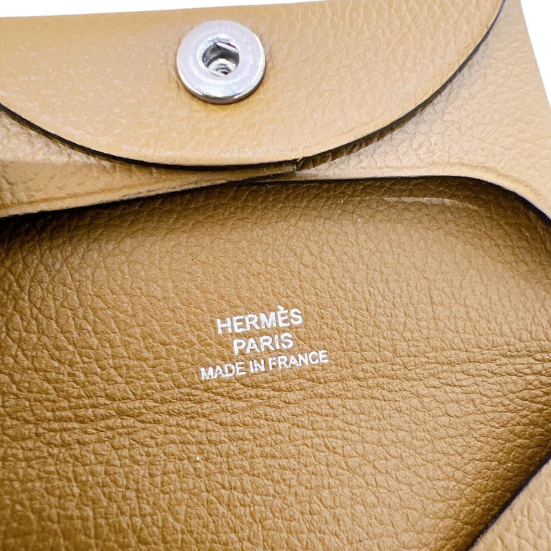 エルメス HERMES バスティア D刻 キャラメル エバーカラー レディース コインケース