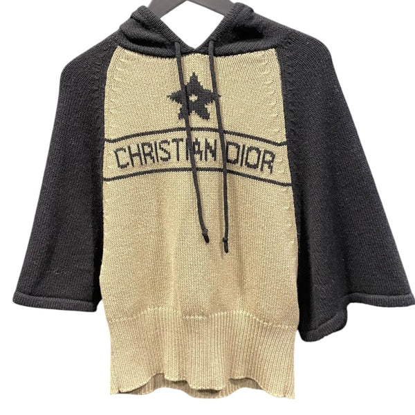 クリスチャン・ディオール Christian Dior シグネチャーロゴ半袖カシミヤニットセーター 254S56AM054 ベージュ カシミヤ レディース セーター
