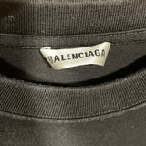 バレンシアガ BALENCIAGA ロゴプリントTシャツ 612964 ブラック コットン レディース 半袖Ｔシャツ