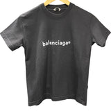 バレンシアガ BALENCIAGA ロゴプリントTシャツ 612964 ブラック コットン レディース 半袖Ｔシャツ