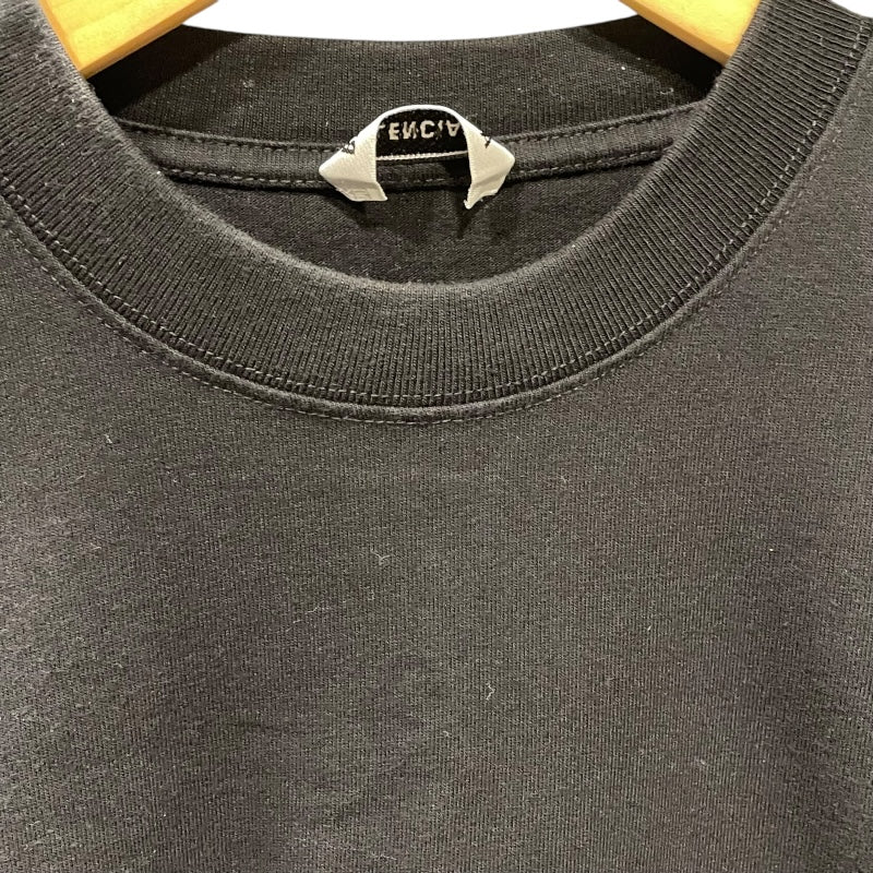 バレンシアガ BALENCIAGA ロゴプリントTシャツ 612964 ブラック コットン レディース 半袖Ｔシャツ