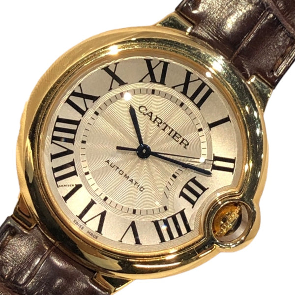 カルティエ Cartier バロンブルー  W6900356 K18YG/純正尾錠/社外ベルト メンズ 腕時計