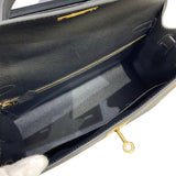 エルメス HERMES ケリー28 外縫い W刻印 ブラック シルバー金具 ヴォーエプソン レディース 2wayハンドバッグ
