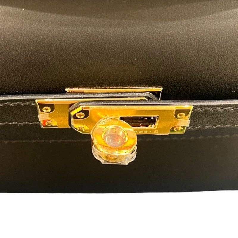 エルメス HERMES ポシェットケリー W刻 ブラック　GD金具 スイフト レディース ハンドバッグ