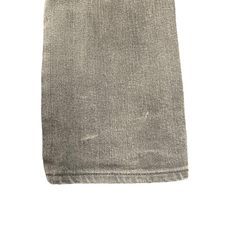 サンローラン SAINT LAURENT クラッシュ加工スキニーデニムパンツ グレー コットン メンズ デニムパンツ