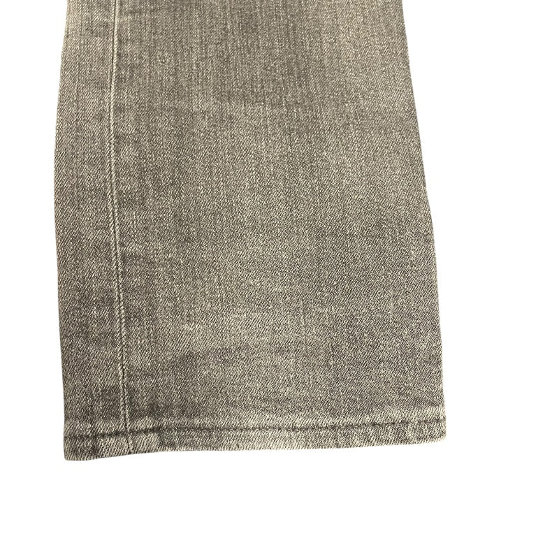 サンローラン SAINT LAURENT クラッシュ加工スキニーデニムパンツ グレー コットン メンズ デニムパンツ