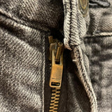 サンローラン SAINT LAURENT クラッシュ加工スキニーデニムパンツ グレー コットン メンズ デニムパンツ