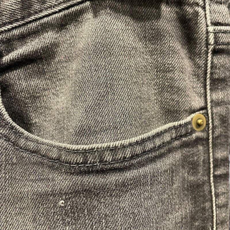 サンローラン SAINT LAURENT クラッシュ加工スキニーデニムパンツ グレー コットン メンズ デニムパンツ
