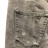 サンローラン SAINT LAURENT クラッシュ加工スキニーデニムパンツ グレー コットン メンズ デニムパンツ