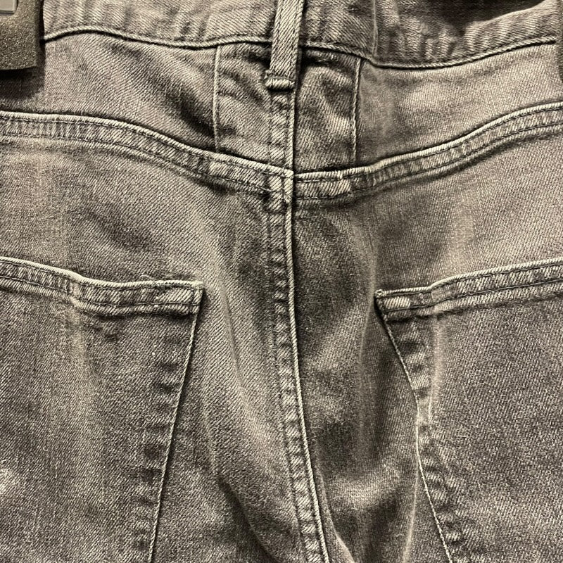 サンローラン SAINT LAURENT クラッシュ加工スキニーデニムパンツ グレー コットン メンズ デニムパンツ