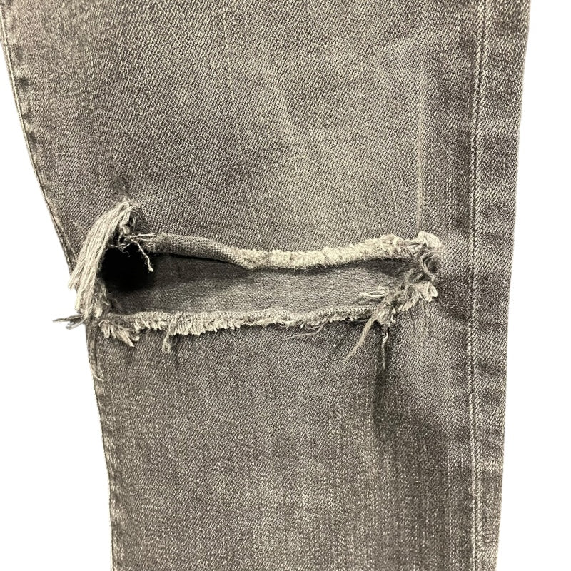 サンローラン SAINT LAURENT クラッシュ加工スキニーデニムパンツ グレー コットン メンズ デニムパンツ