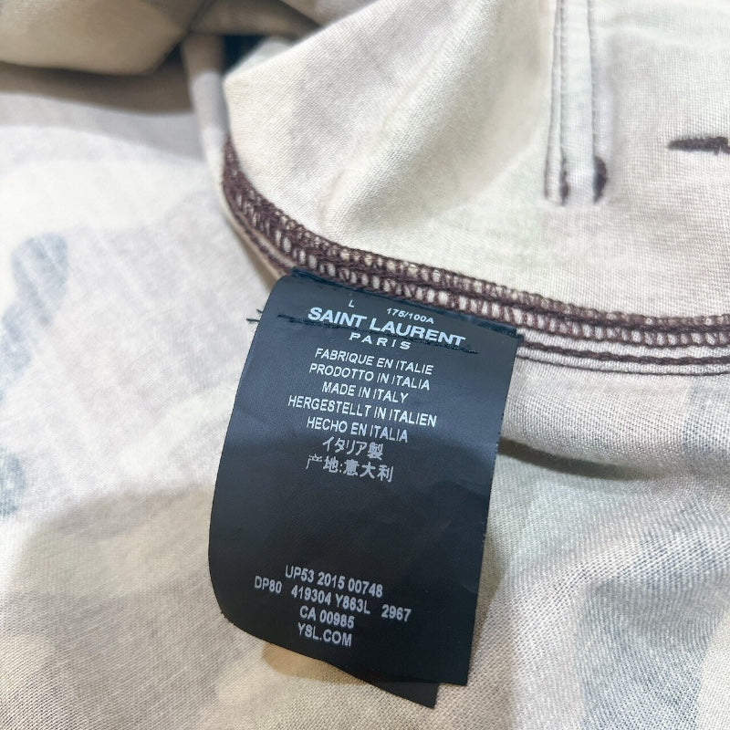 サンローラン SAINT LAURENT マルチワッペンミリタリージャケット 16SS 419304 カーキ コットン メンズ ミリタリージャケット