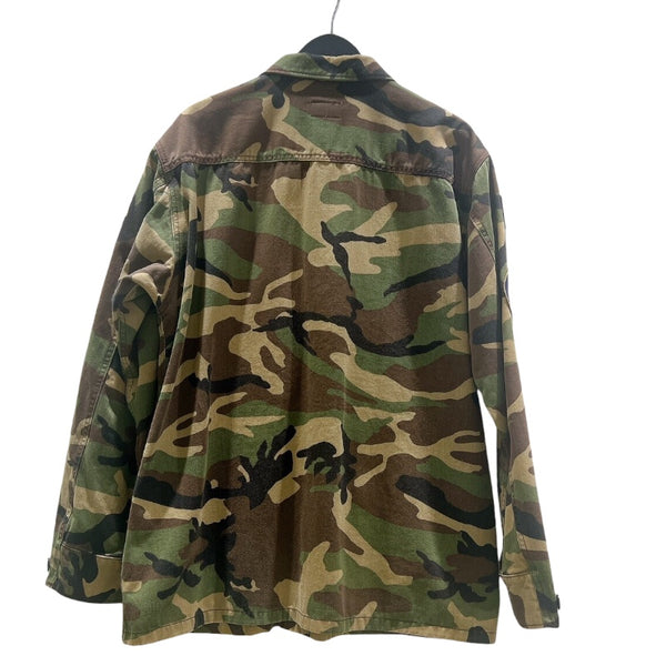 サンローラン SAINT LAURENT マルチワッペンミリタリージャケット 16SS 419304 カーキ コットン メンズ ミリタリージャケット