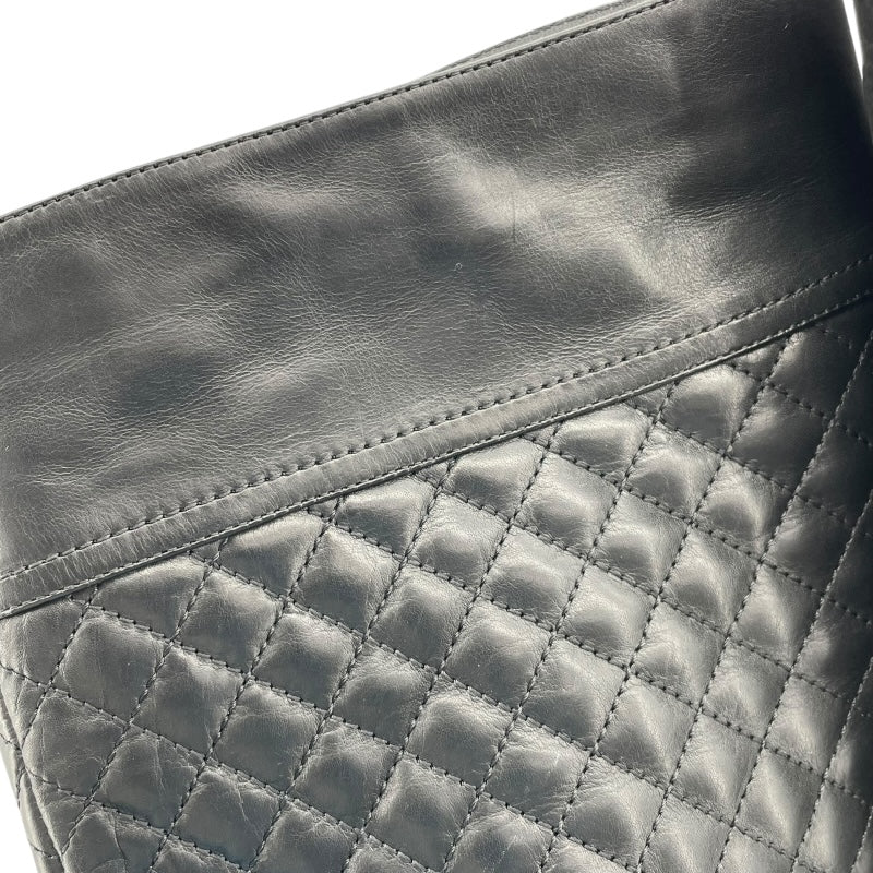 シャネル CHANEL マトラッセキルティングレザーロングブーツ
