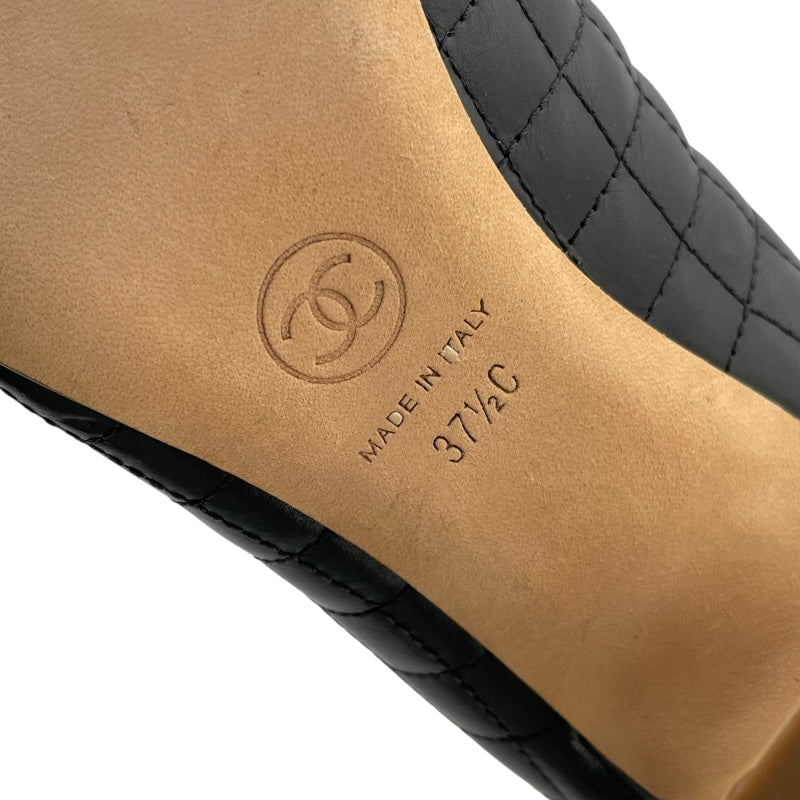 シャネル CHANEL マトラッセキルティングレザーロングブーツ