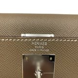 エルメス HERMES ケリー28 外縫い Z刻 エトゥープ シルバー金具 エプソン レディース ハンドバッグ