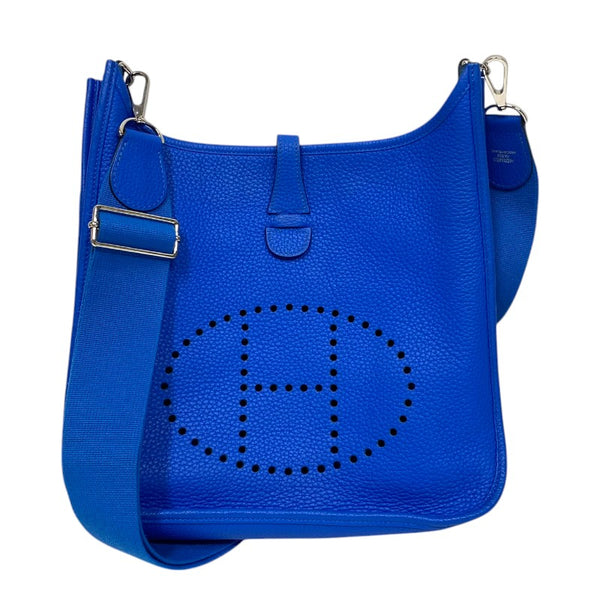 エルメス HERMES エヴリン3 PM □P刻 ブルー シルバー金具 トリヨン レディース ショルダーバッグ