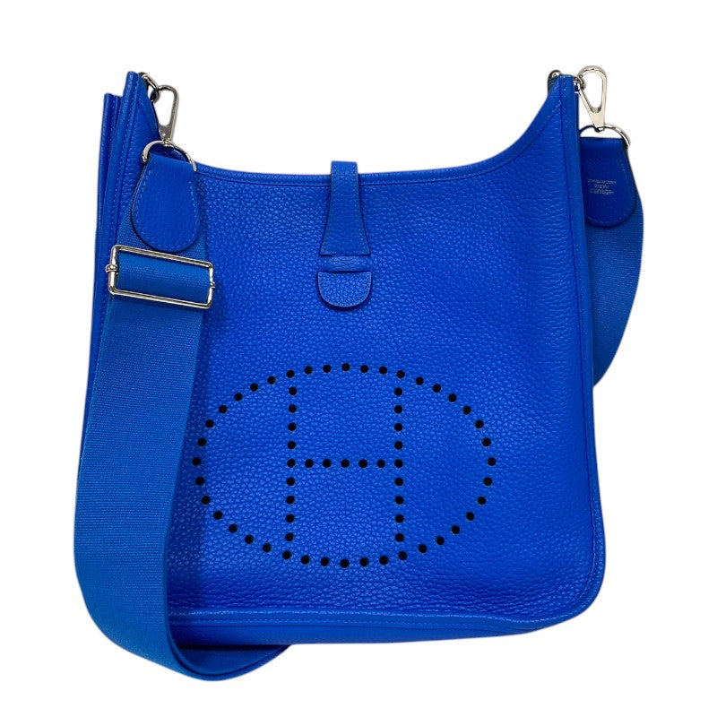 エルメス HERMES エヴリン3 PM □P刻 ブルー シルバー金具 トリヨン レディース ショルダーバッグ