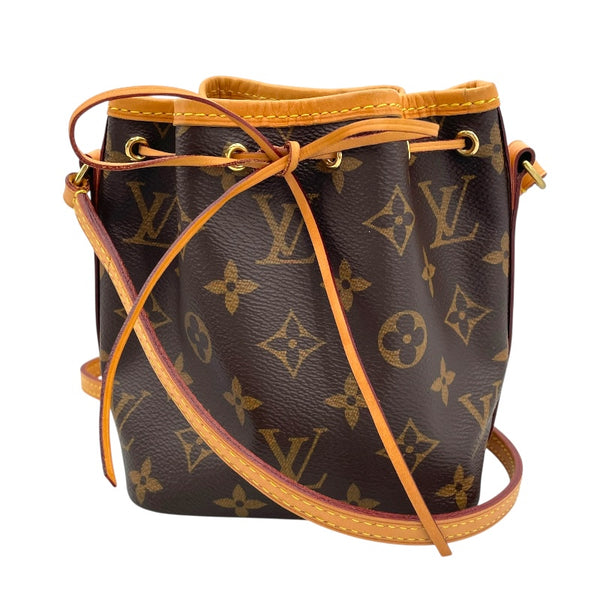 ルイ・ヴィトン LOUIS VUITTON ナノ・ノエ M41346 ブラウン モノグラム・キャンバス レディース ショルダーバッグ
