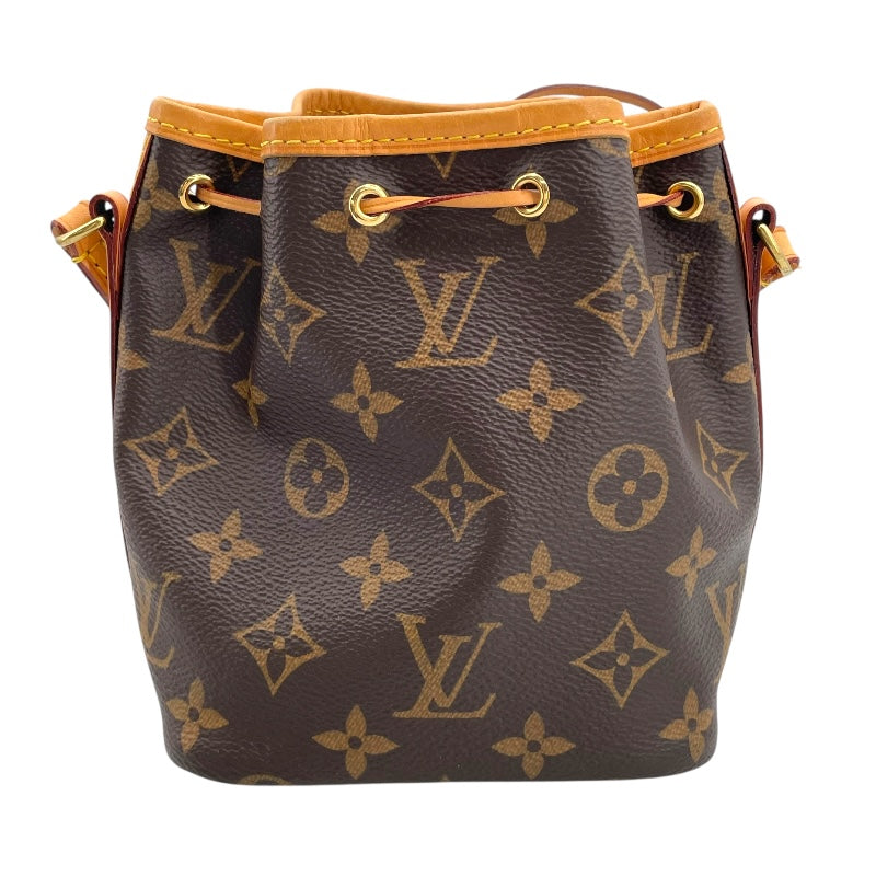ルイ・ヴィトン LOUIS VUITTON ナノ・ノエ M41346 ブラウン モノグラム・キャンバス レディース ショルダーバッグ